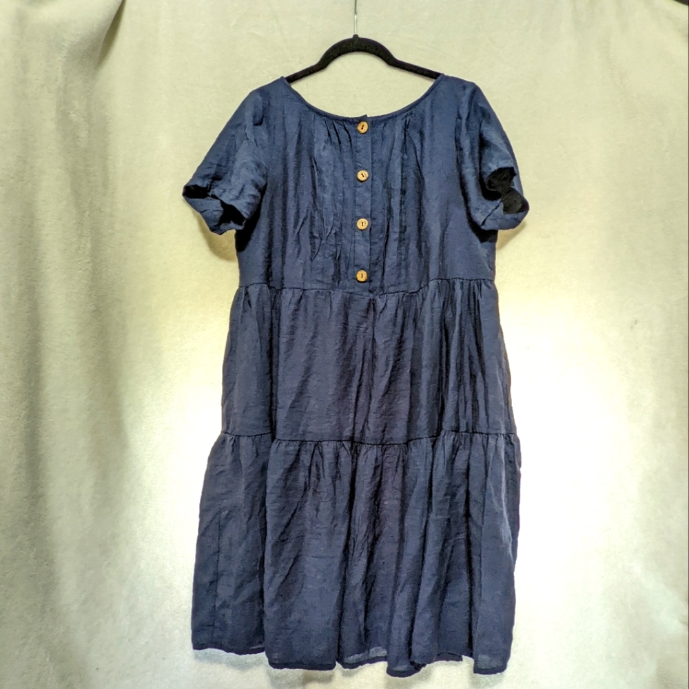 Navy blue midi dress. Size XL, fits like a L.